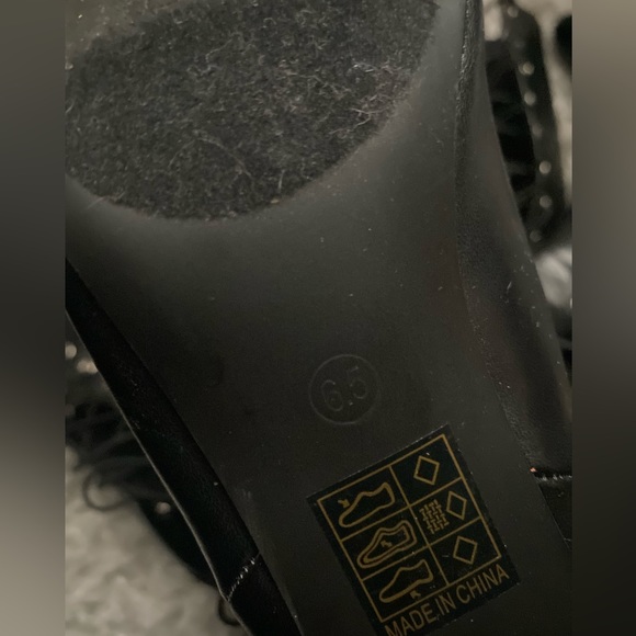 Knee high rope leather boots - Picture 2 of 3